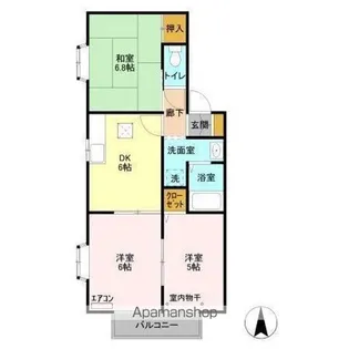 ファミール B【1階】の間取り