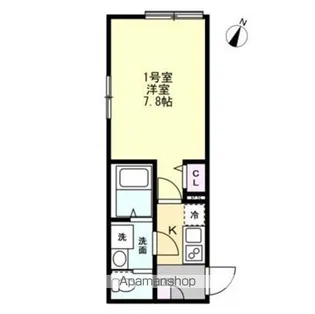 ベイルーム横浜蒔田【1階】の間取り