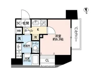 プレール・ドゥーク元浅草【2階】の間取り