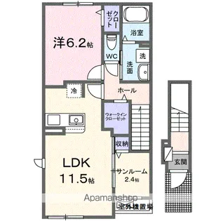 サニーフィールドⅢ【2階】の間取り