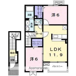 プラシードS Ⅰ【2階】の間取り