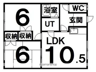 メゾン湖畔【103号室】の間取り
