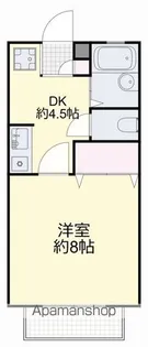 メープル湊A【202号室】の間取り