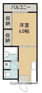 1DKの間取り画像