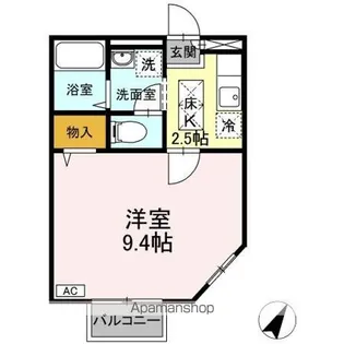 パセオステーブル八乙女Ⅱ【1階】の間取り