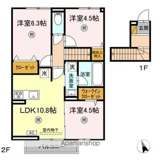 オルメル【2階】の間取り