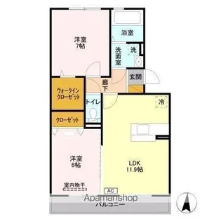 ソレイユⅡ【3階】の間取り