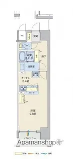 ラルウェンディ縮景園前イースト【402号室号室】の間取り