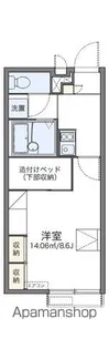 レオパレス宮崎【2階】の間取り