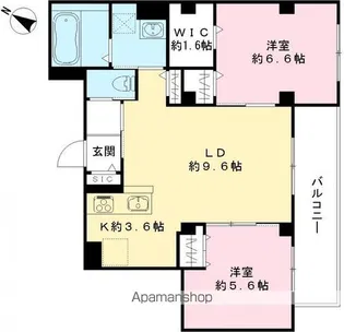 ノーブル バレンヌ【101号室号室】の間取り