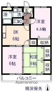 グラッチェ三成【302号室】の間取り