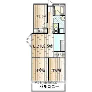 ハイマート屋島【10階】の間取り