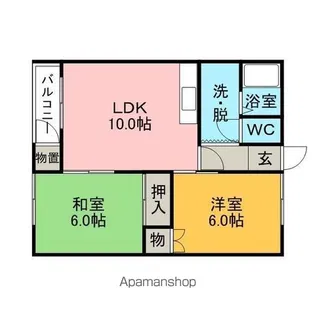 メゾン8番館【1階】の間取り