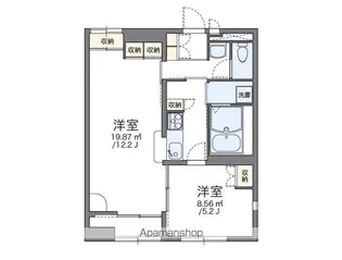 レオパレスしんどう御旗町【101号室】の間取り