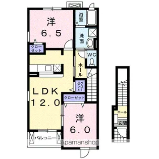 フル ハウス【2階】の間取り