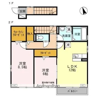 コンソラーレ カーサ C【2階】の間取り