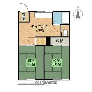 コーポアリエッタ【101号室】の間取り