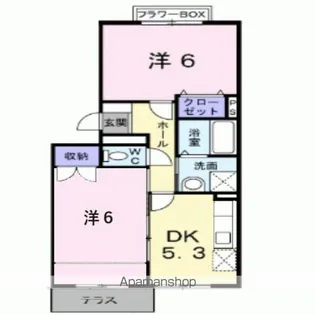 サニーヒルズA【1階】の間取り