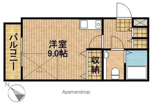 パラドール西伊場【302号室】の間取り