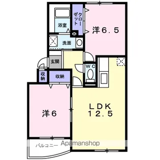 ラ・クレⅡ【2階】の間取り