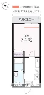 ハーミットクラブハウス浅間台B【2階】の間取り