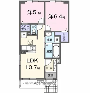 モンターニュ【1階】の間取り
