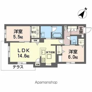 ヘミングウェイ【1階】の間取り