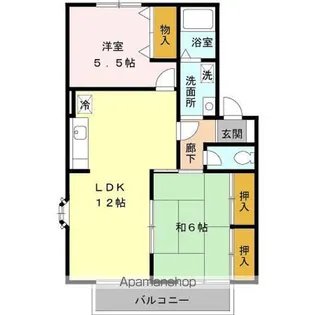 メゾンボナール EF【2階】の間取り