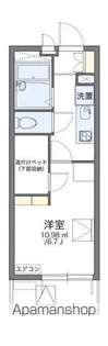 レオパレス雅【4階】の間取り