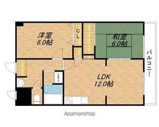 ウェルスMORI【805号室】の間取り