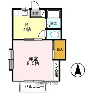 コーポ台太郎【1階】の間取り