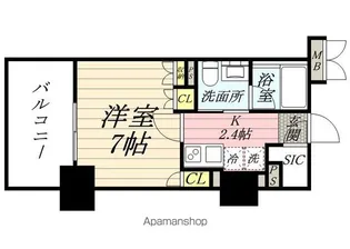 コンフォリア渋谷WEST【7階】の間取り