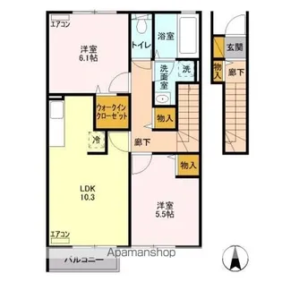 セジュールプレリー【2階】の間取り