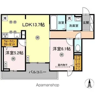ル コンテ【2階】の間取り