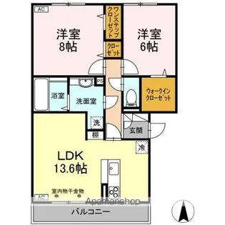 カンパーレ K【3階】の間取り
