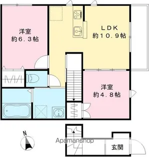 レクシアメゾンⅡ【202号室号室】の間取り