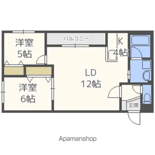 毘沙門天【3階】の間取り