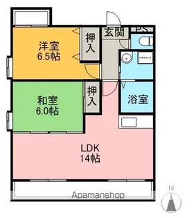 セントラルリバー長尾【302号室】の間取り