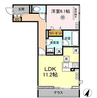 アリストベルトーヤ【1階】の間取り