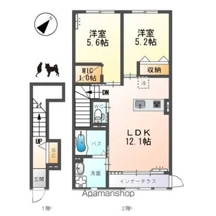 グレーシア【202号室】の間取り