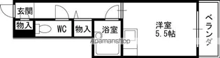 ブランシュ甲東園【202号室】の間取り