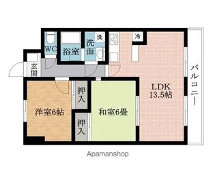 サランバン金剛Ⅱ【6階】の間取り