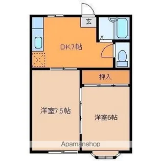 ファミール松崎【102号室】の間取り