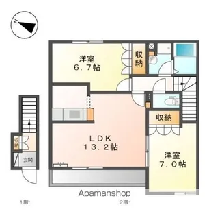 ヴェスパー【2階】の間取り