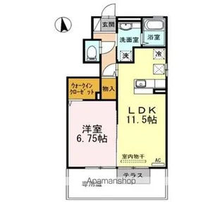 アヴニール・S B棟【1階】の間取り