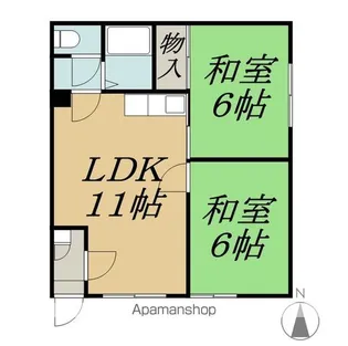コーポ立川(北)【1階】の間取り