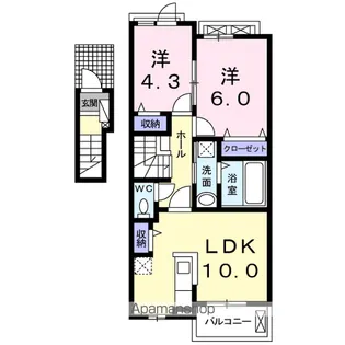 ラウレア K,S【2階】の間取り
