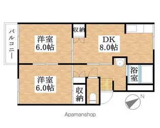 コーポリーベ【102号室】の間取り