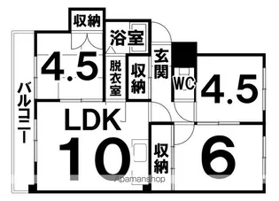 コーポすずき【207号室】の間取り