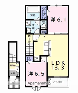 ラフォレスタ シエロ【2階】の間取り